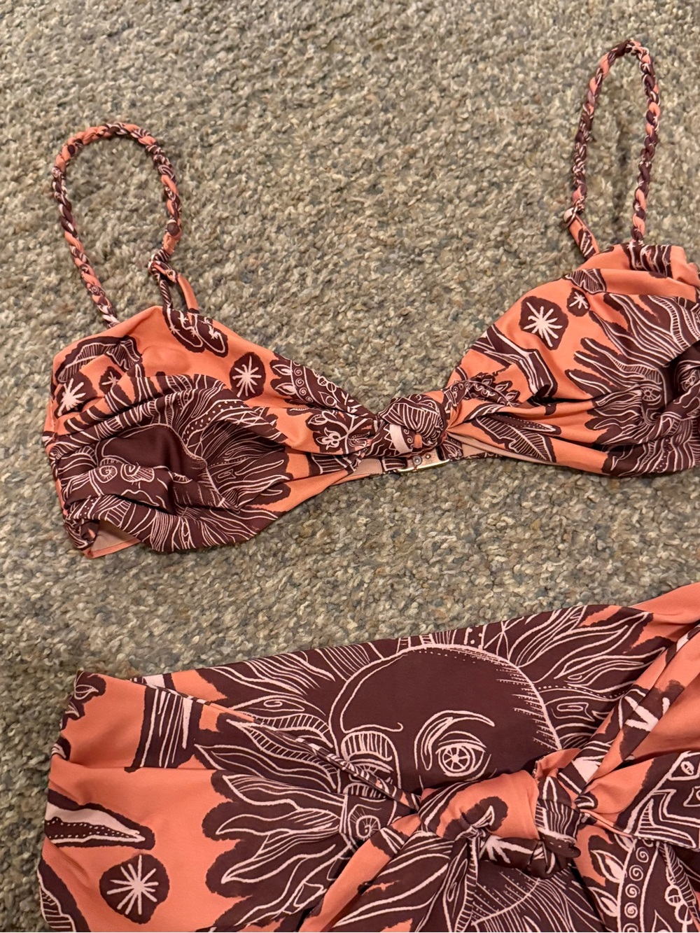JOHANNA ORTIZ High-Waist Tie-Front Bikini Set Sz S $460 - Picture 7 of 11